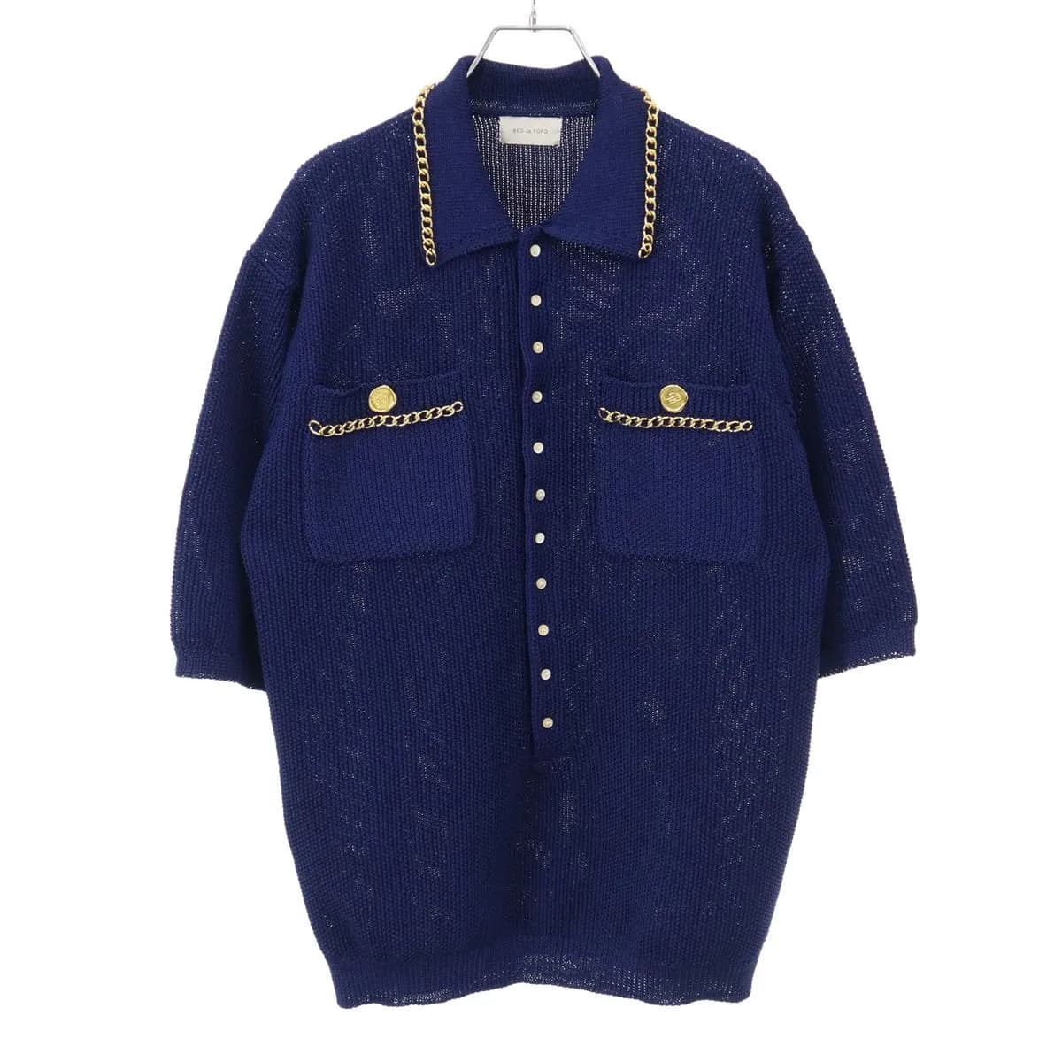 BED J.W. FORD ベッドフォード 25SS CHAIN POLO HALF-SLEEVE SWEATER チェーンポロニットセーター 25SS-B-KT03