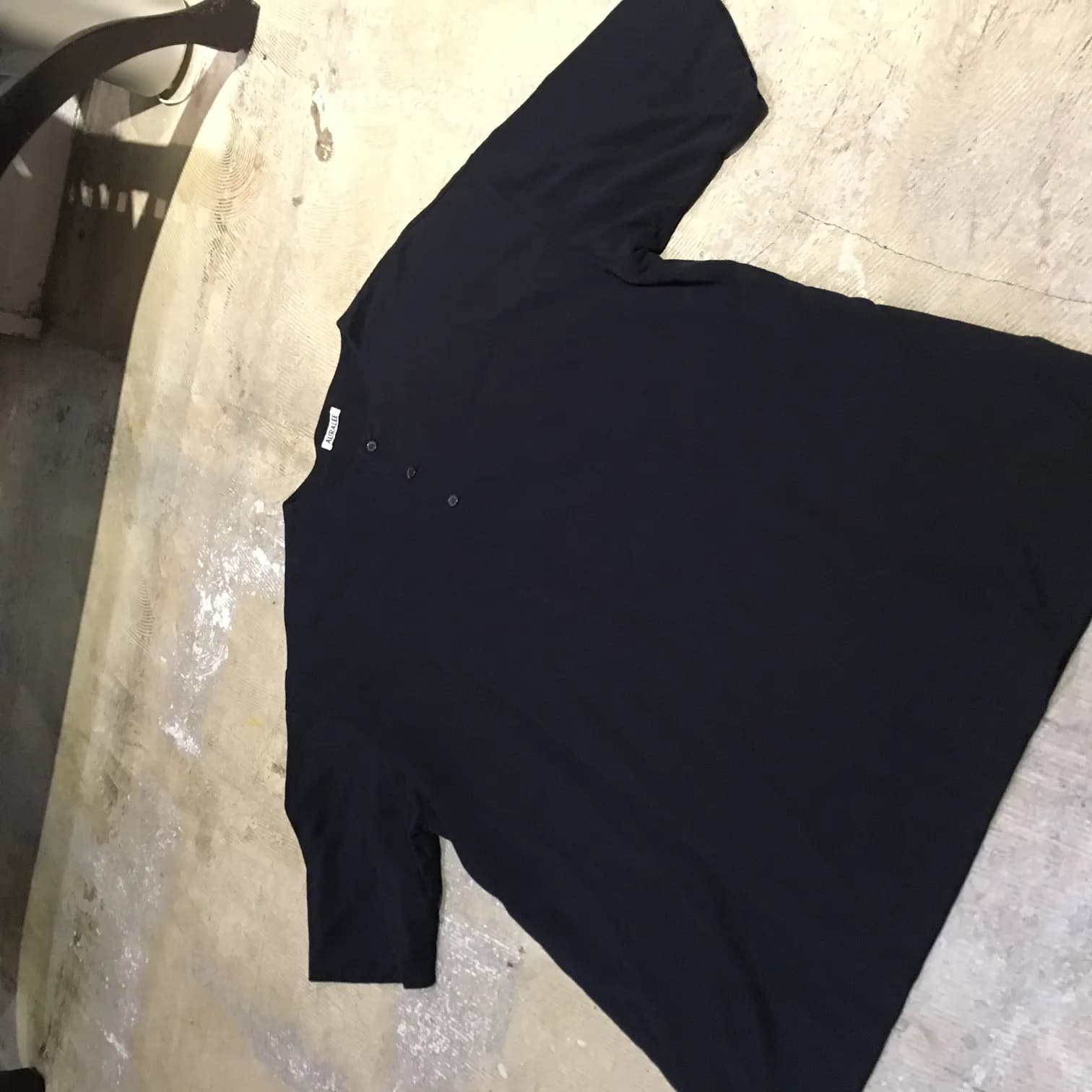 AURALEE AURALEE 18SS HIGH GAUGE PIQUE DOUBLE CLOTH HENLEY NECK