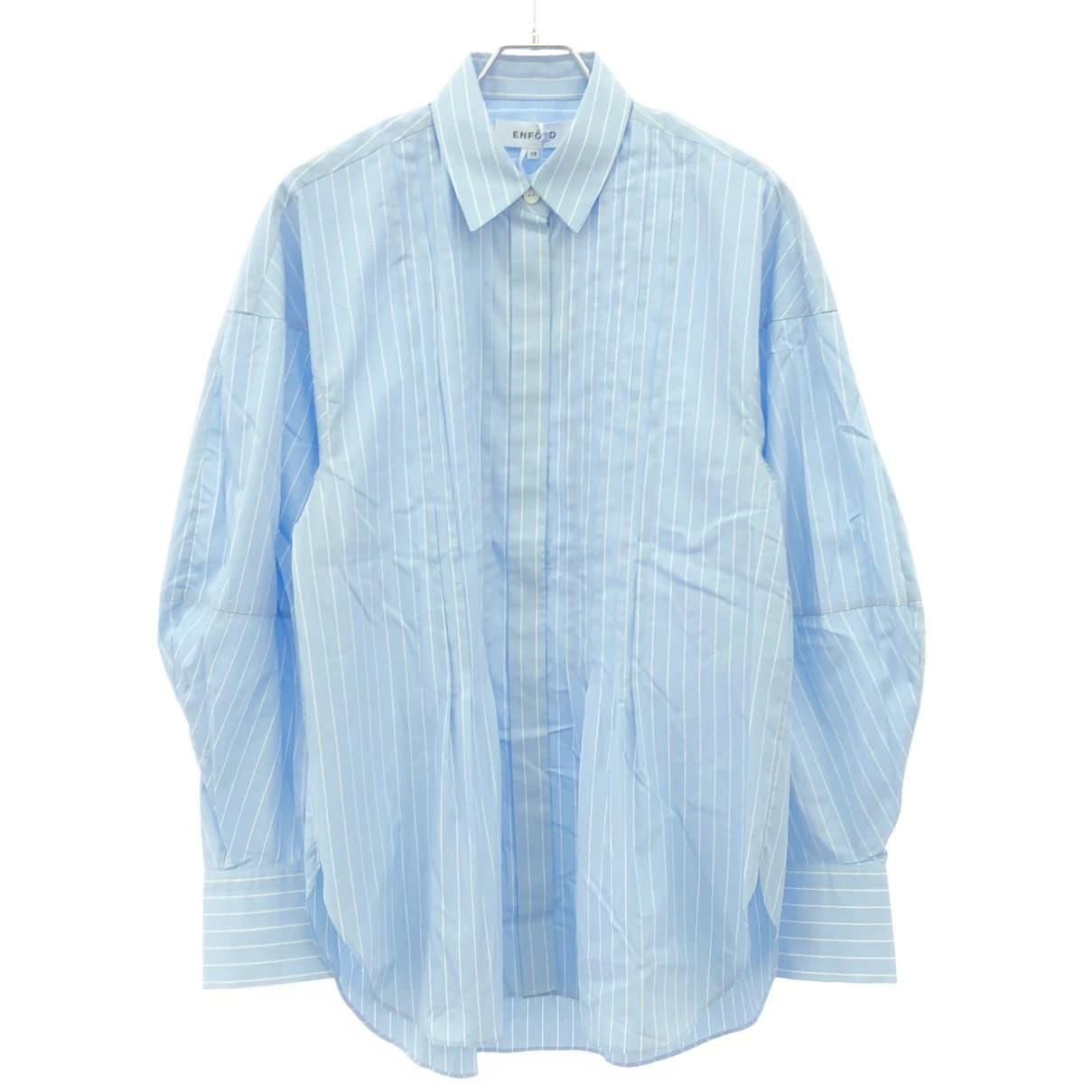 ENFOLD エンフォルド 25SS RANDOM TUCK SHIRT マットストライプランダムタックシャツ