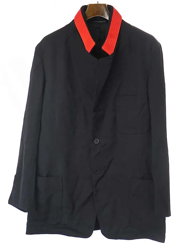 Yohji Yamamoto ヨウジヤマモト プールオム 2000SS アジアの不良 シートベルト ウールギャバジンジャケット