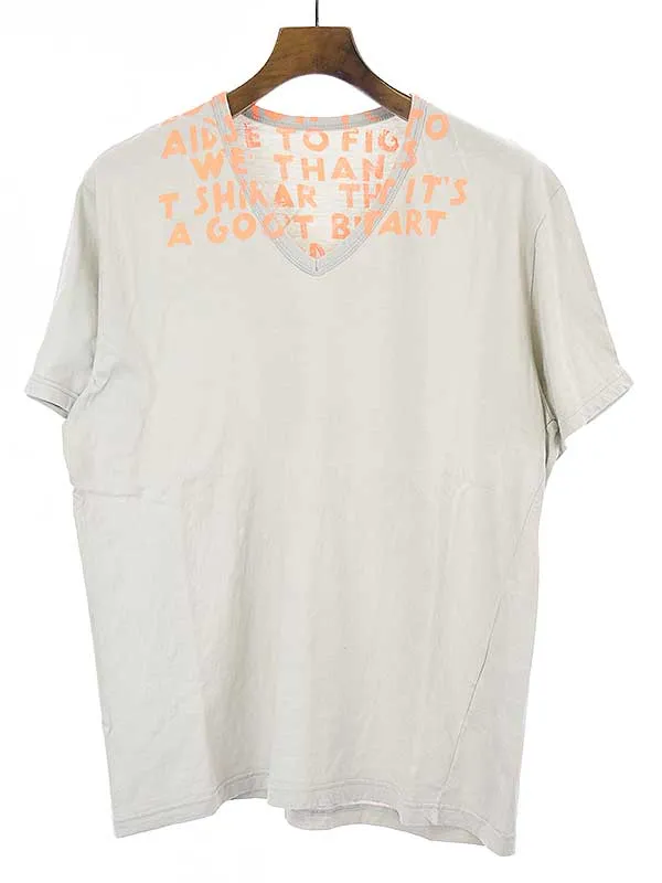 Maison Margiela メゾン マルタン マルジェラ 初期 エイズプリントVネックTシャツ