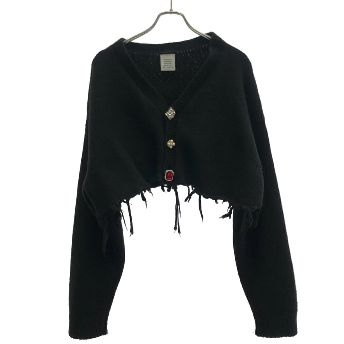 VETEMENTS ヴェトモン Fancy Button Knitted Cardigan ビジューボタン クロップドカーディガン