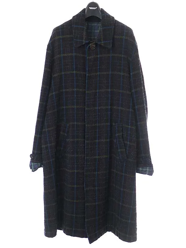 UNDERCOVER アンダーカバー 20AW 背面切替縮絨チェックロングコート