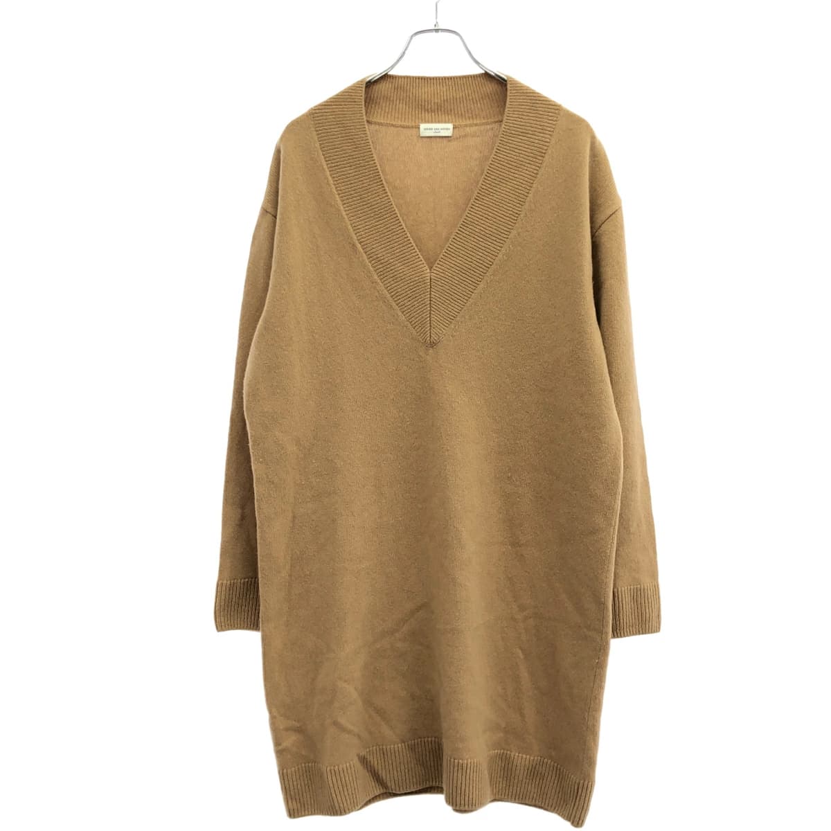 DRIES VAN NOTEN ドリスヴァンノッテン 21AW Vネックウールニットワンピース