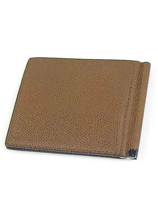 Valextra ヴァレクストラ マネークリップ付レザーカードケース