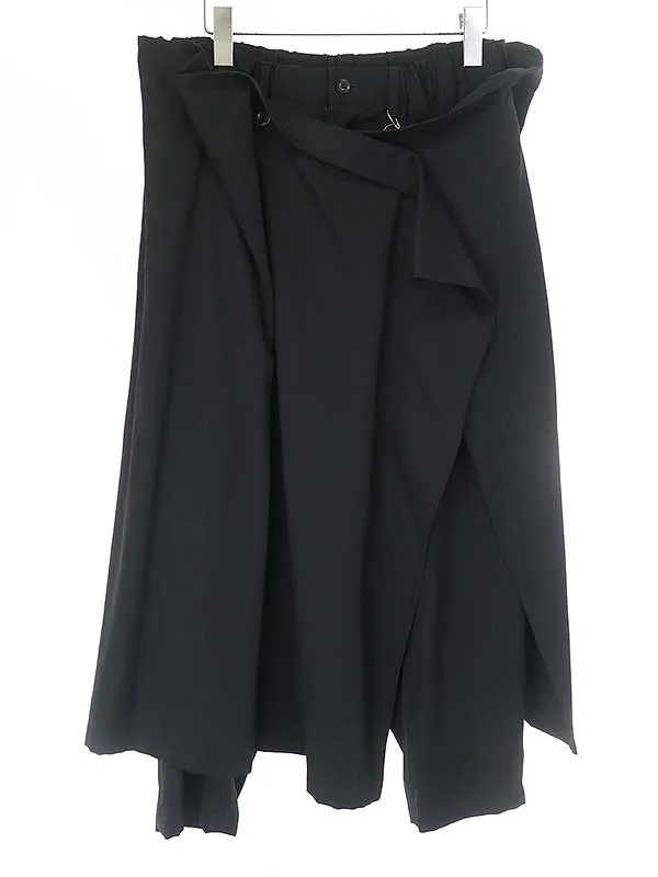 Yohji Yamamoto ビー ヨウジヤマモト 19AW ウールギャバジンラップパンツ
