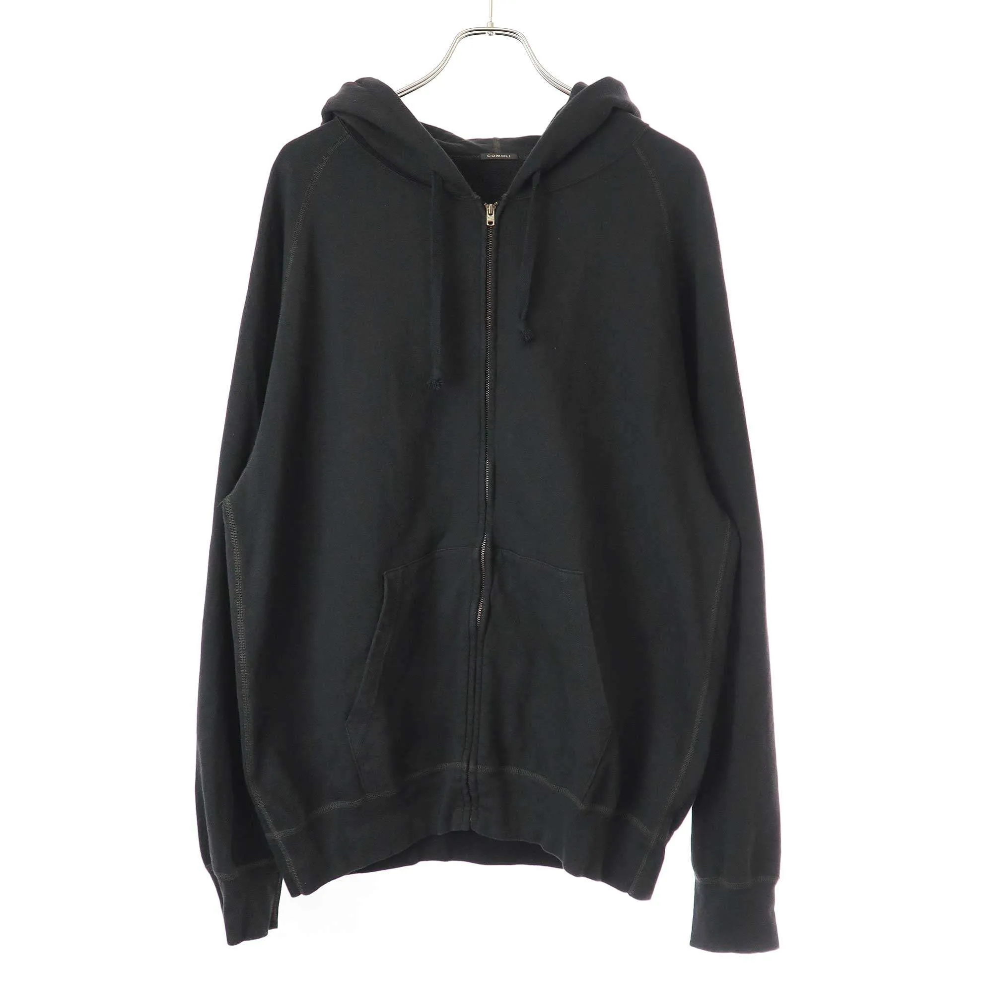 COMOLI コモリ 24SS 製品染 裏毛 ジップパーカー