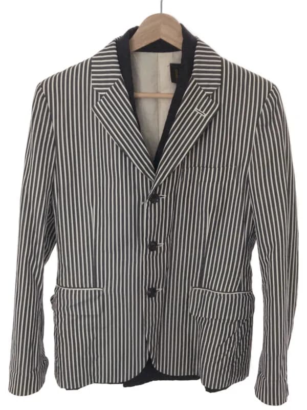 COMME des GARCONS コムデギャルソン 11SS レイヤードストライプテーラードジャケット