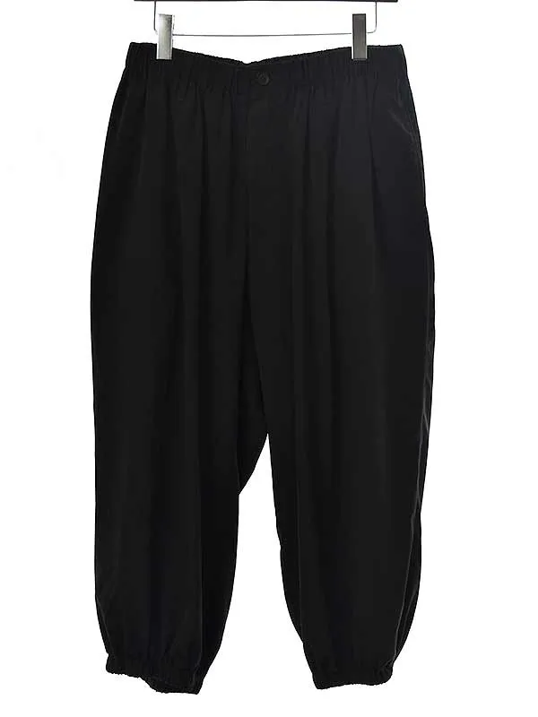 Yohji Yamamoto ヨウジヤマモト プールオム 21SS TUXEDO GATHER CROP PANTS タキシードギャザークロップドパンツ