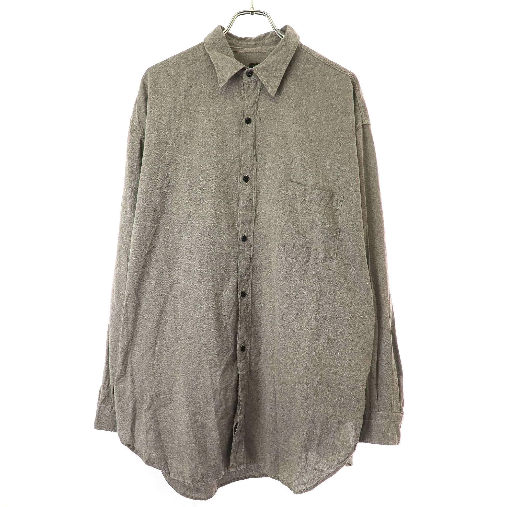 COMOLI コモリ 24SS ヨリ杢 ワークシャツ