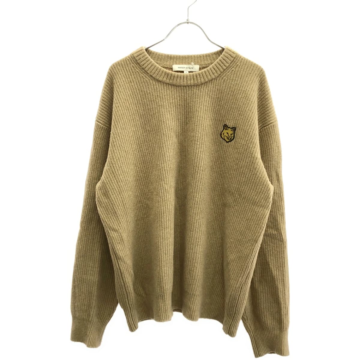 MAISON KITSUNE メゾンキツネ フォックスパッチリブニットセーター LM00818KT1093