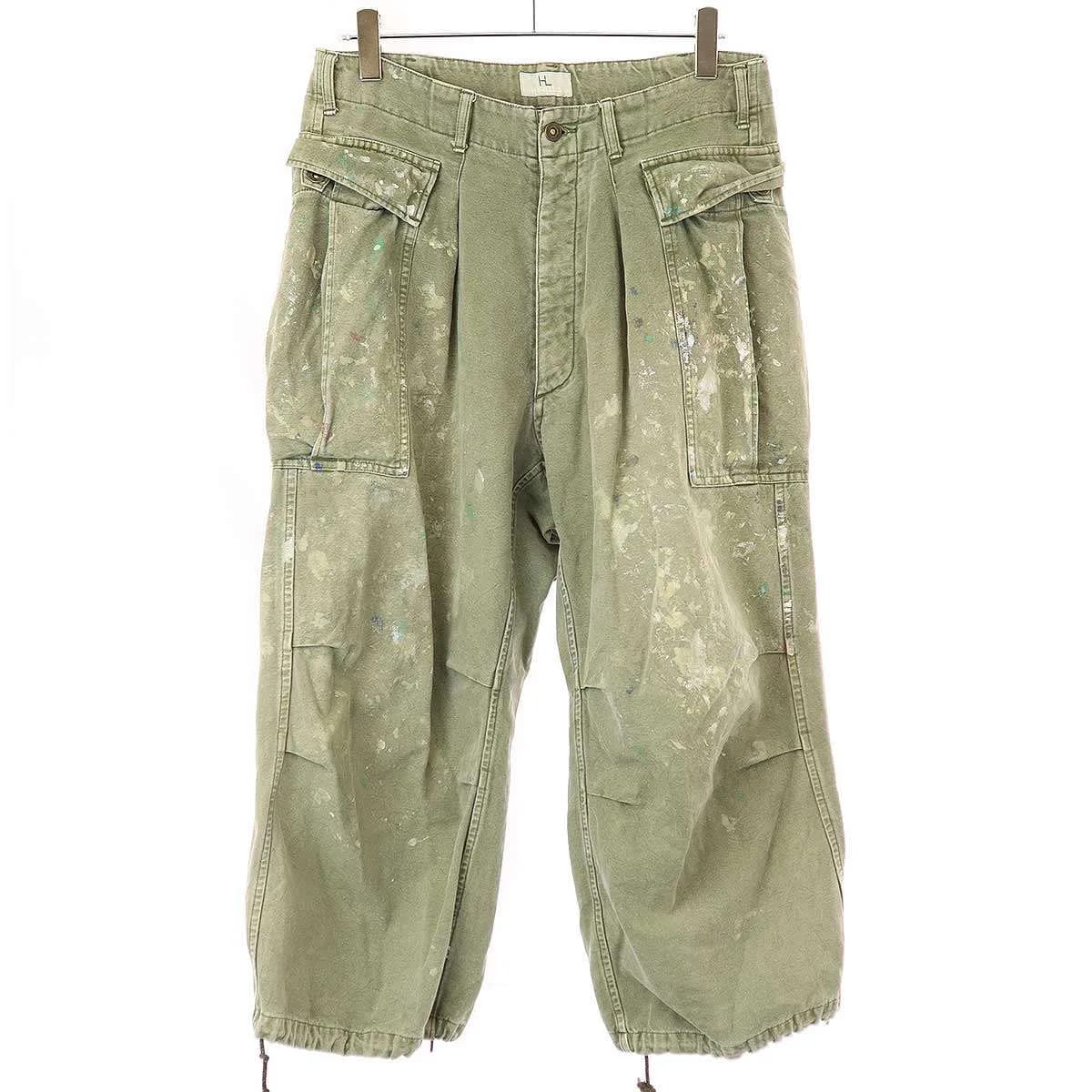 HERILL ヘリル 21AW Duck Splash Cargo Pants ダックスプラッシュペイント カーゴパンツ