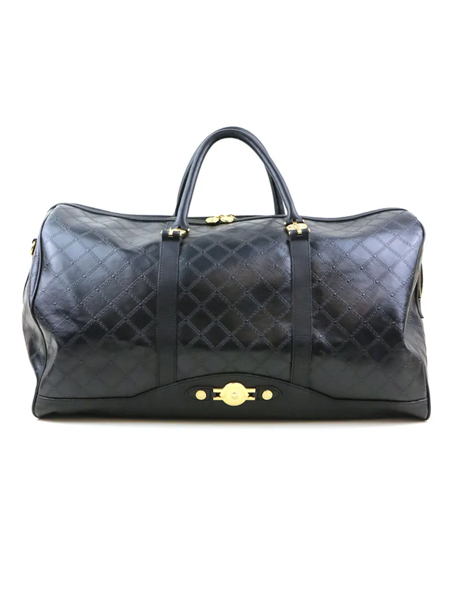 VERSACE ジャンニ ヴェルサーチ PVC サンバーストグレカ柄ボストンバッグ