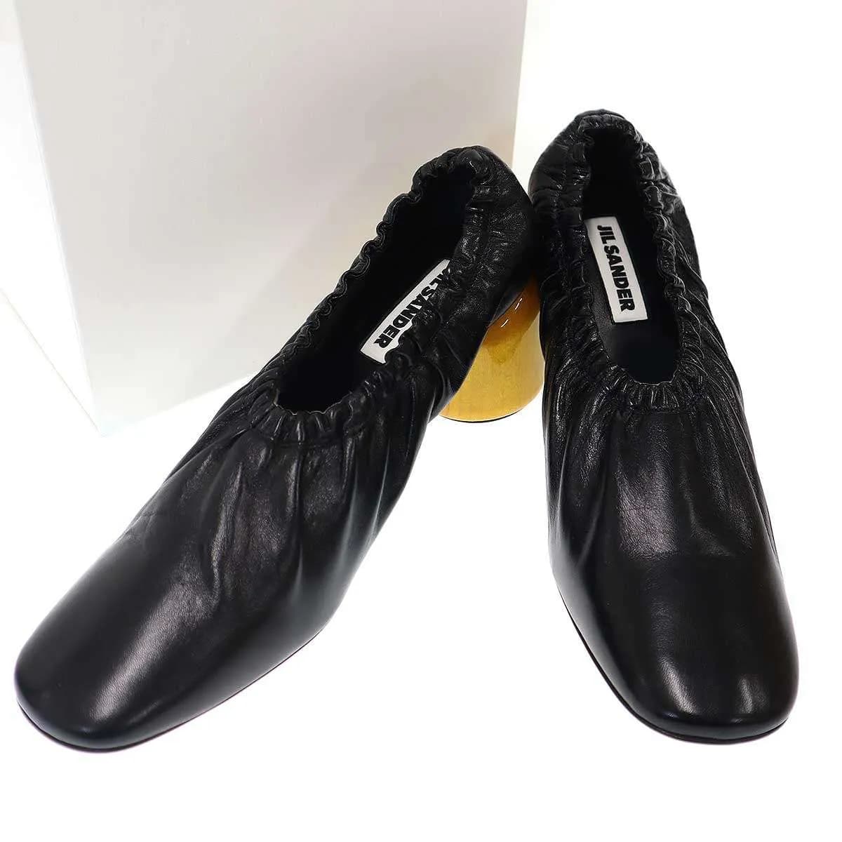 JIL SANDER ジルサンダー 22AW ブロックチャンキーヒールレザーパンプス