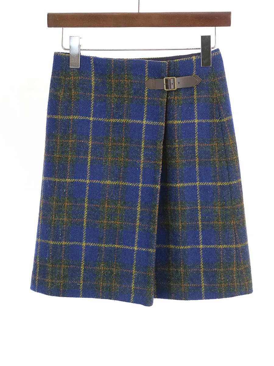 MACKINTOSH マッキントッシュ フィロソフィー HARRIS TWEED チェック柄ウールスカート
