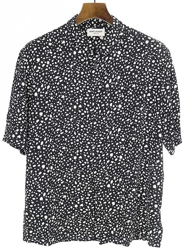 SAINT LAURENT サンローラン パリ 20SS レオパード柄レーヨン半袖シャツ