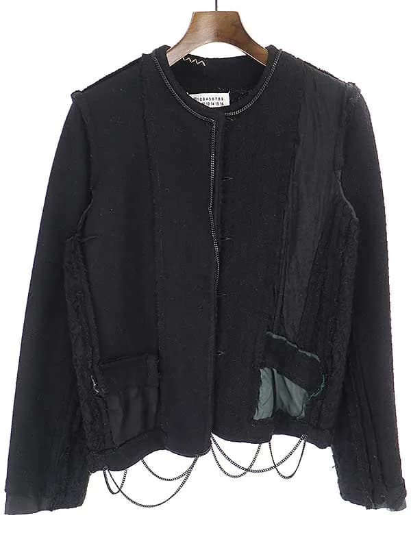 Maison Margiela メゾン マルタン マルジェラ 04AW 再構築ツイードチェーンデザインジャケット