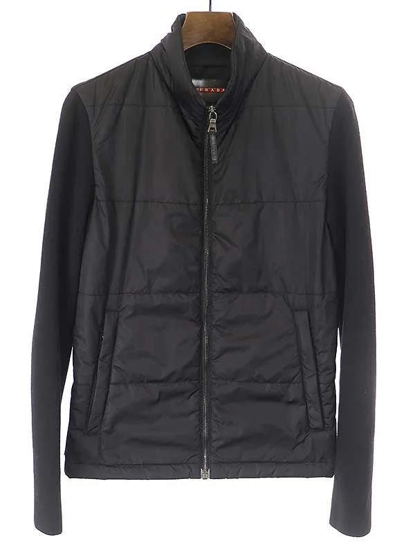 PRADA プラダ スポーツ SGV824 ニットスリーブパテッドブルゾン