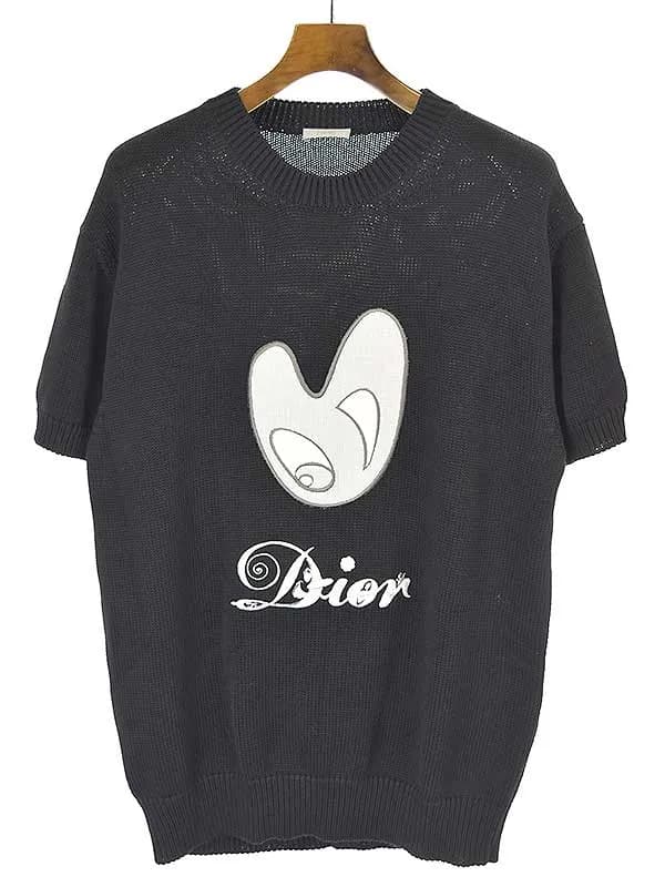 Dior HOMME ディオールオム 21AW KENNY SCHARF ショートスリーブコットンニットセーター