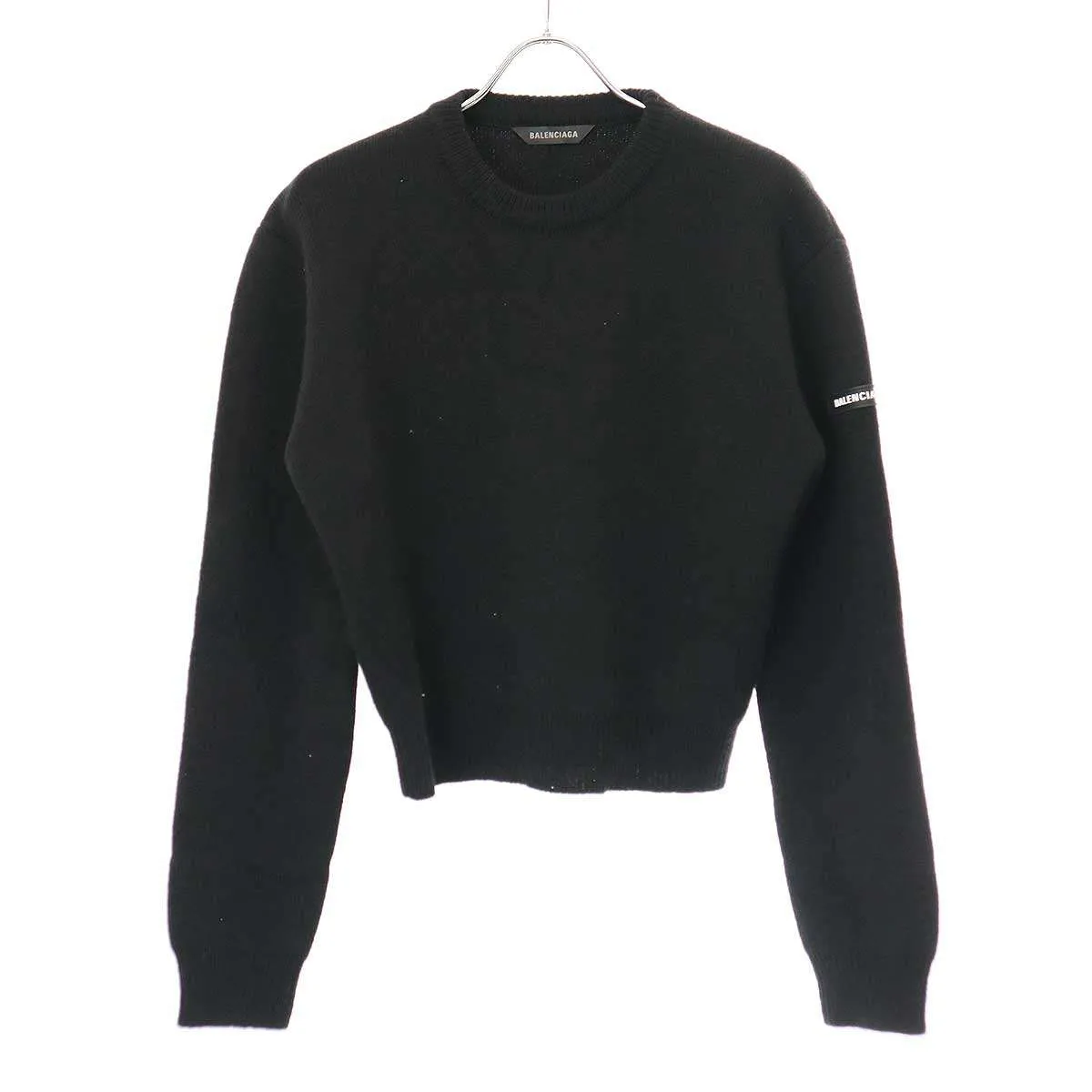 BALENCIAGA バレンシアガ 23AW ロゴラバーパッチ ダブルフェイスウールニットセーター 769297 T1675