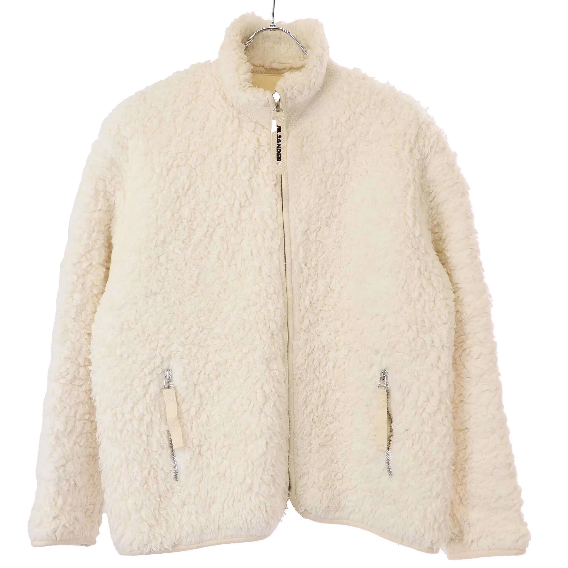 JIL SANDER ジルサンダープラス 23AW Teddy Knit Jacket ジップアップボアジャケット J40GU0008 J20088