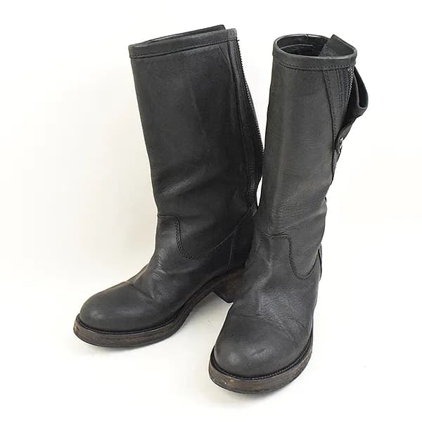 HAIDER ACKERMANN ハイダーアッカーマン バックジップデザインエンジニアレザーブーツ