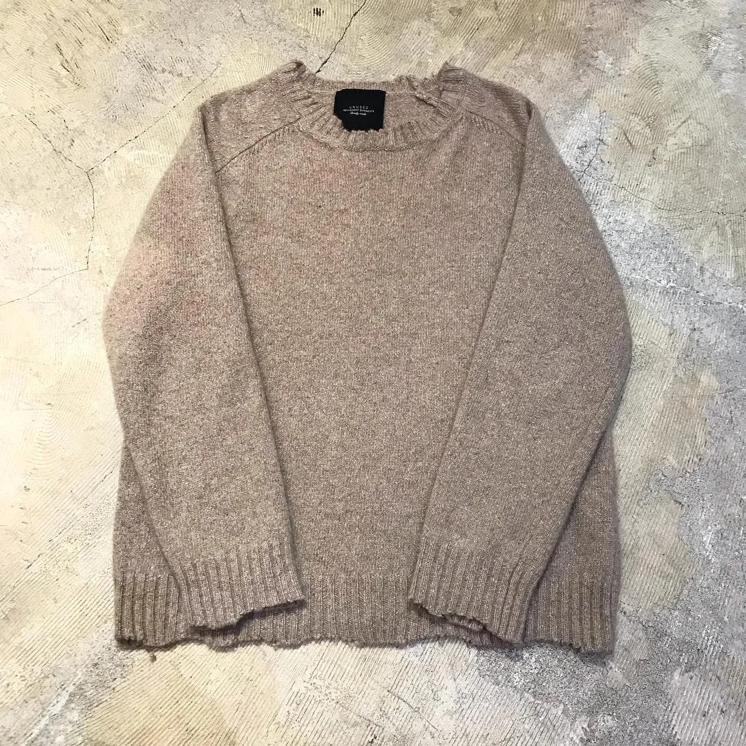 UNUSED UNUSED 17AW Damage Cashmere Knit