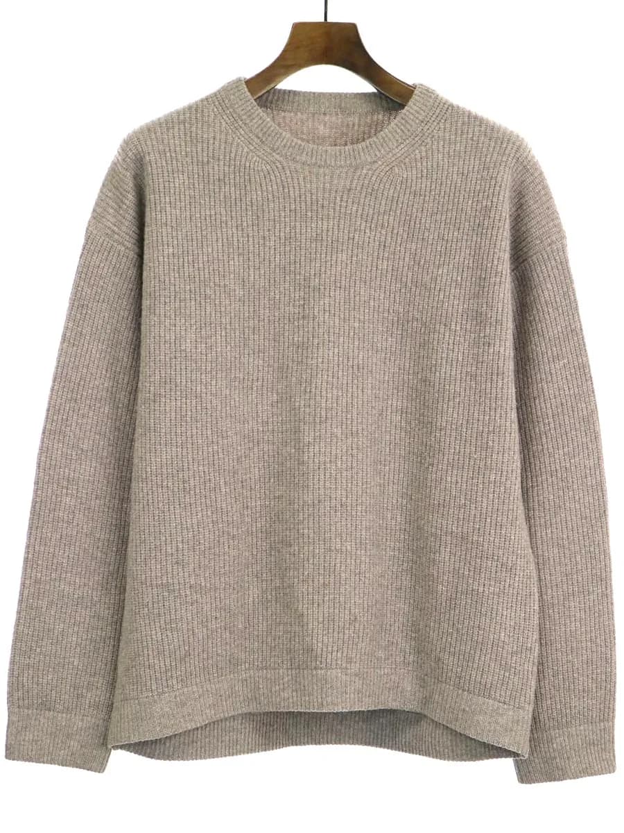 crepuscule クレプスキュール 16AW 畦編みクルーネックニットセーター