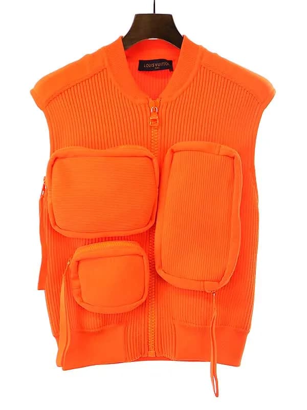 LOUIS VUITTON ルイヴィトン 19SS リブユーティリティジップアップベスト