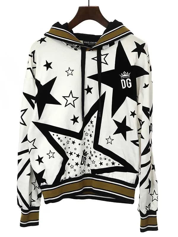 DOLCE&GABBANA ドルチェ&ガッバーナ 20SS フロッキ―プリントスウェットパーカー
