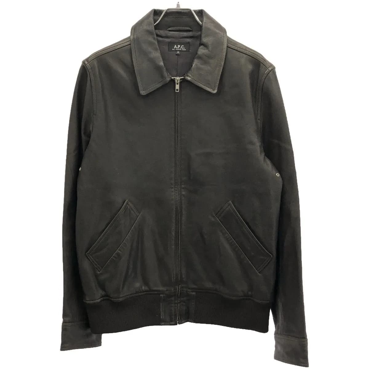 A.P.C. アーペーセー MOTO BLOUSON ジップアップレザーブルゾン