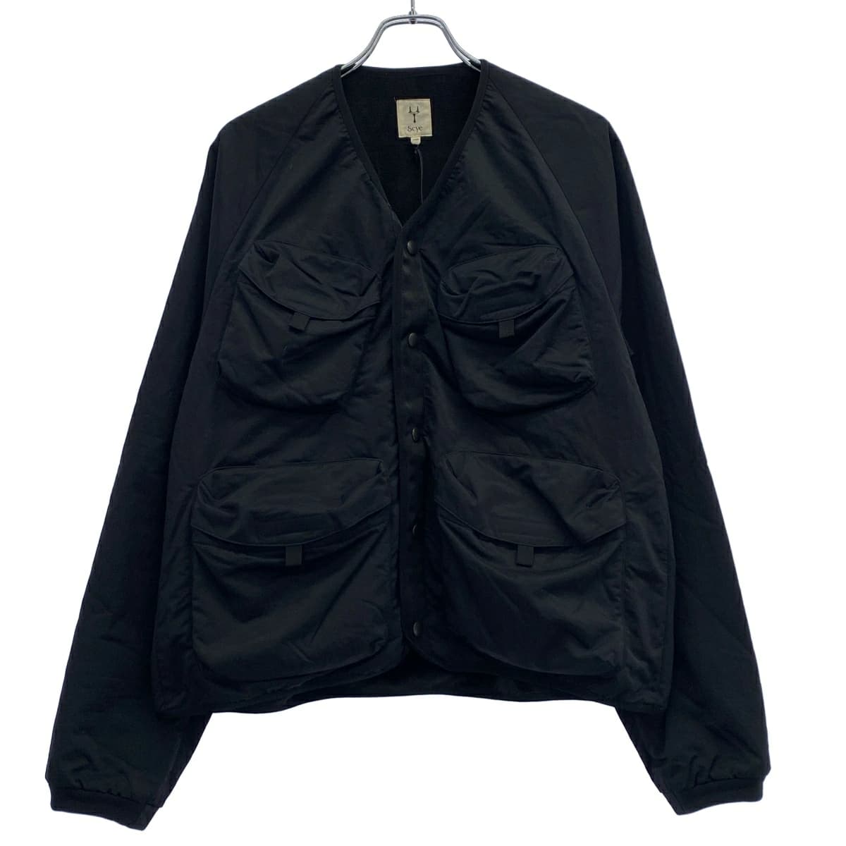 Scye サイ 25AW HIGH MULTI TASLAN NYLON TWILL COLLARLESS JACKET タスランナイロンツイルカラーレスジャケット