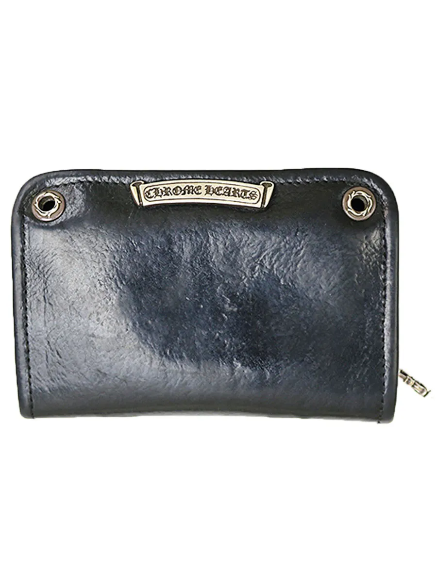 CHROME HEARTS クロムハーツ ラベルカスタム スクエアジップレザーウォレット