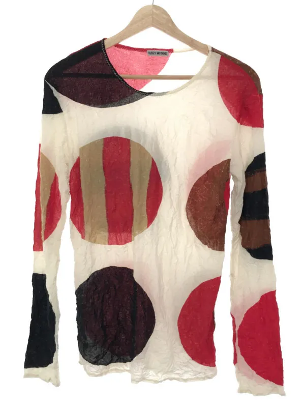 ISSEY MIYAKE イッセイミヤケ 1997SS シワ加工ドットロングスリーブカットソー