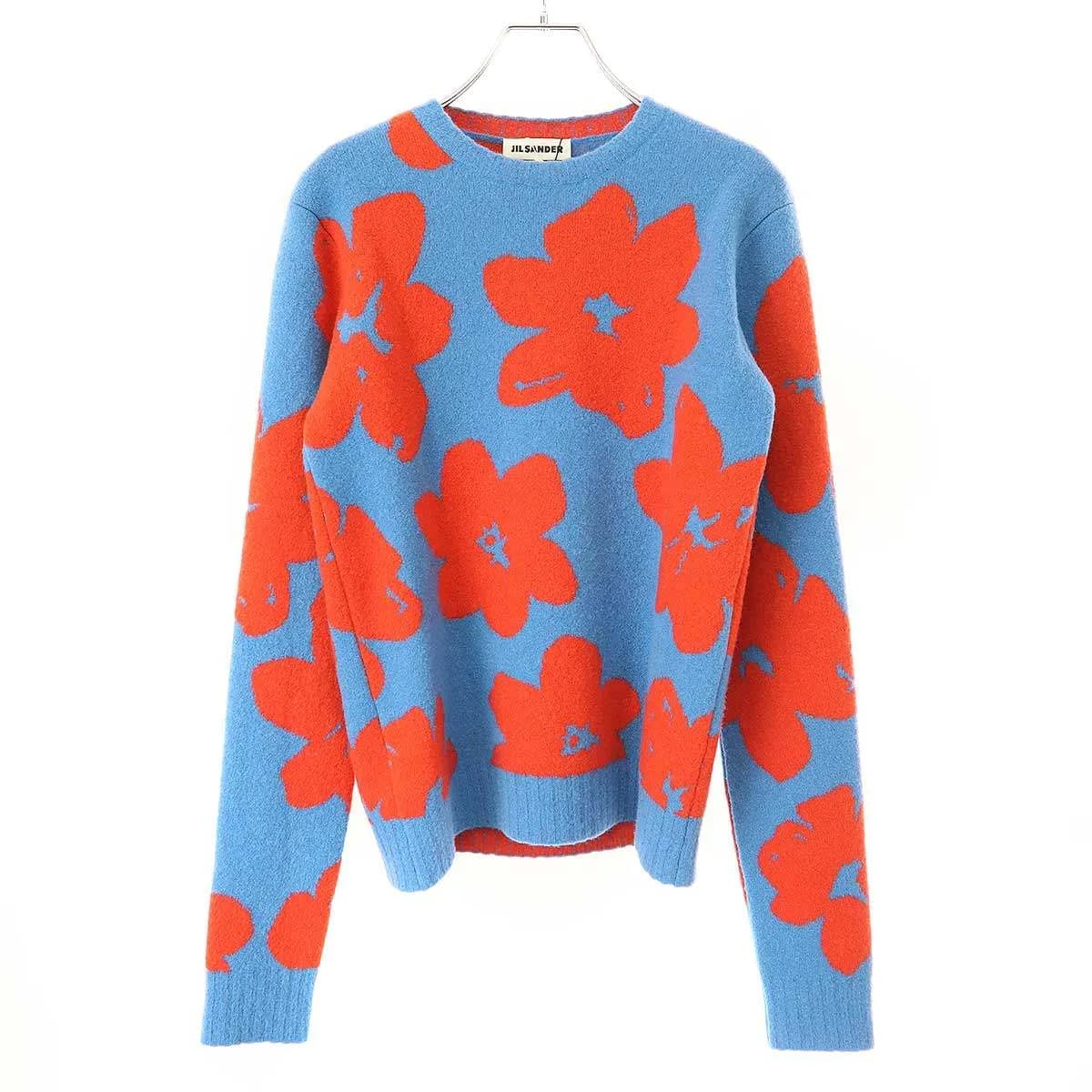 JIL SANDER ジルサンダー 24SS ウールブレンドフラワージャガードニットセーター