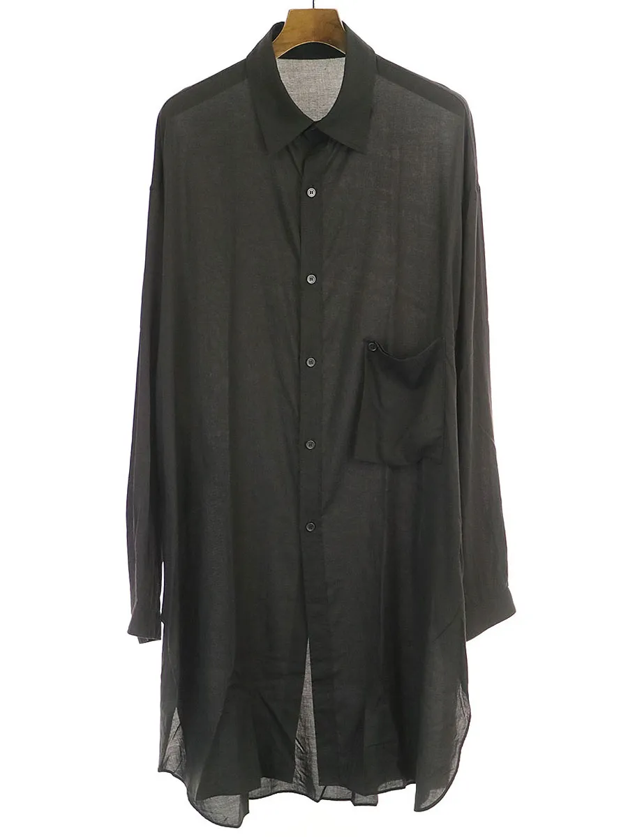 Yohji Yamamoto ヨウジヤマモトプールオム 19SS M-IT'S リリックプリントロングシャツ