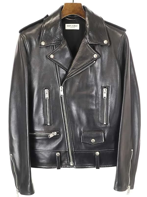 SAINT LAURENT サンローラン パリ 13AW L01 クラシックモーターサイクルダブルレザーライダースジャケット
