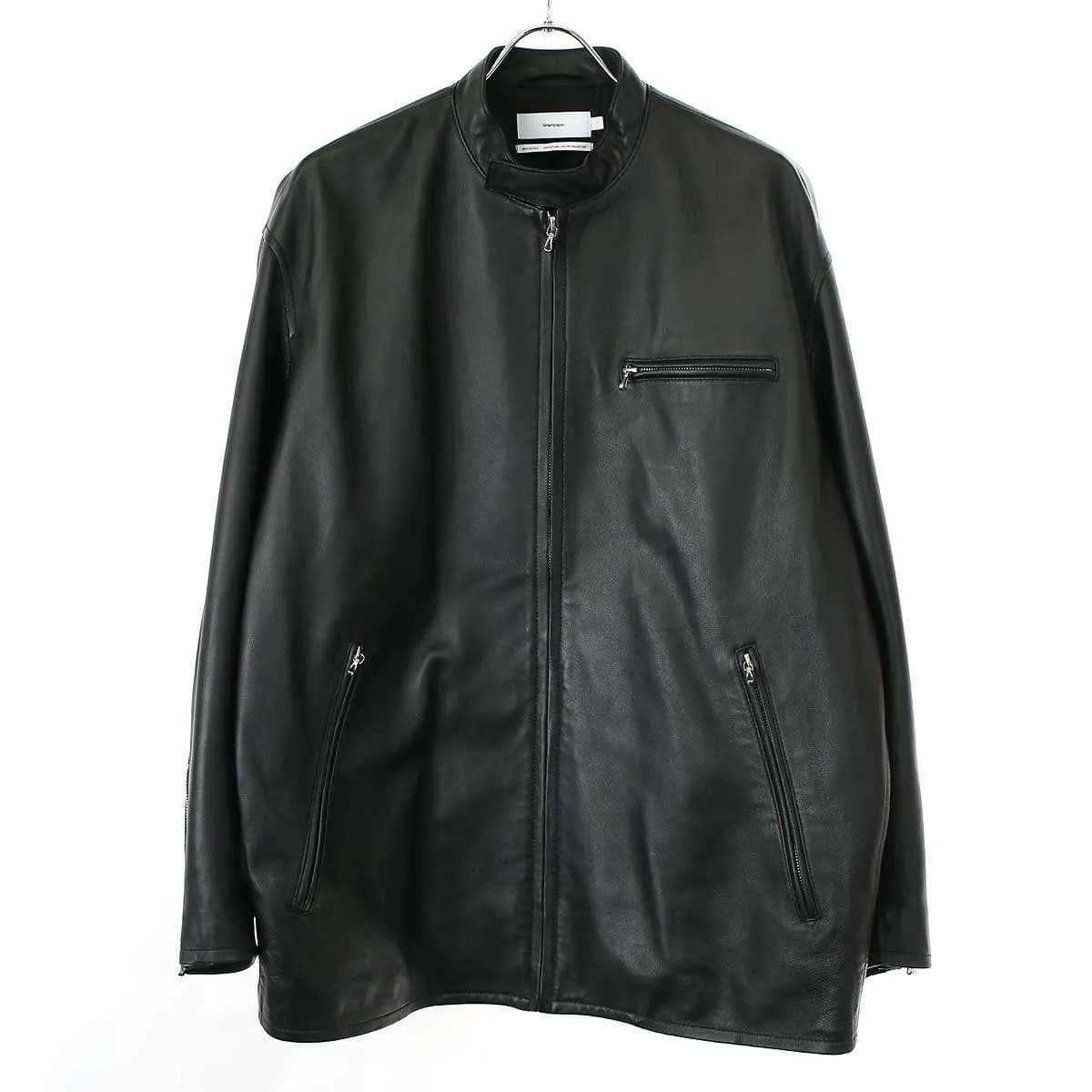 Graphpaper グラフペーパー 23AW ONLY ARK別注 Sheep Leather Single Riders Jacket シングルレザーライダースジャケット