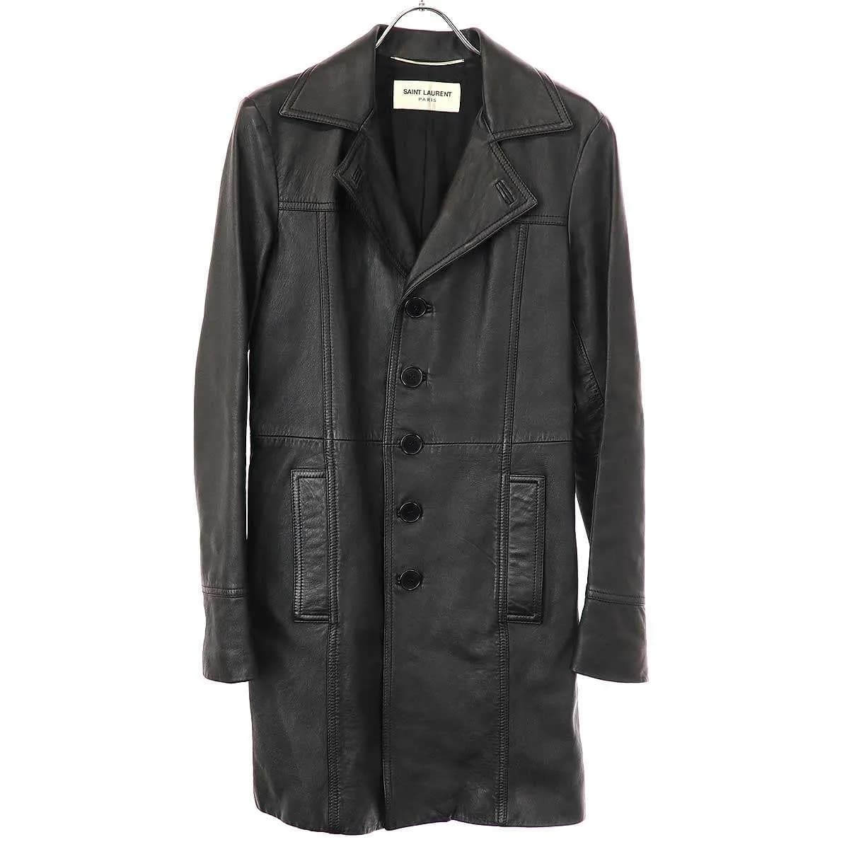 SAINT LAURENT サンローラン パリ 16SS レザーチェスターコート