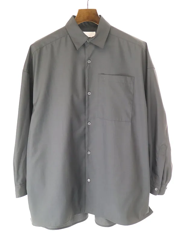 Graphpaper グラフペーパー 22SS DULL POPLIN SHIRT ポリエステルレーヨンポプリンシャツ