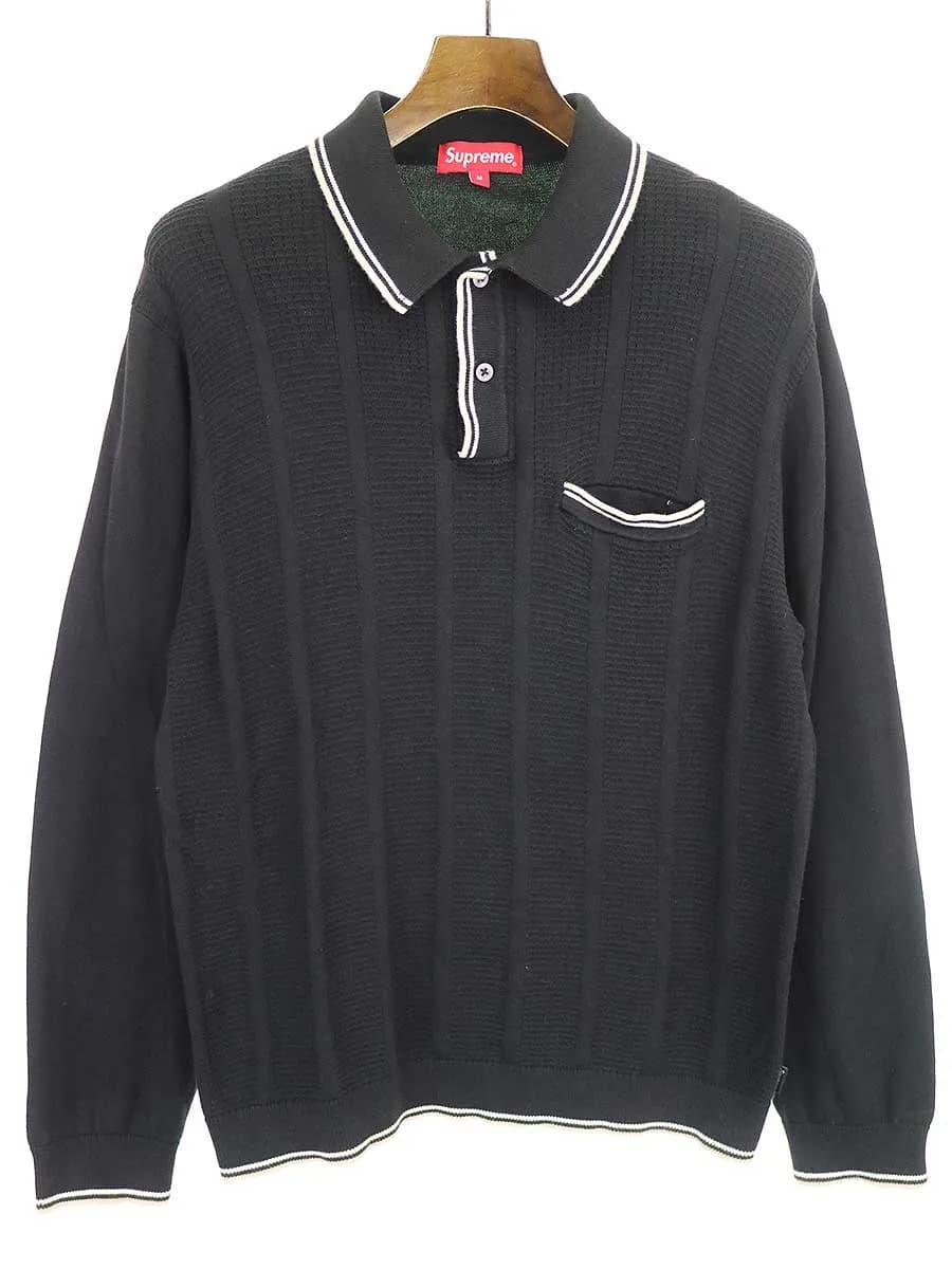 Supreme シュプリーム strip Lib L/S knit polo ニットポロシャツ