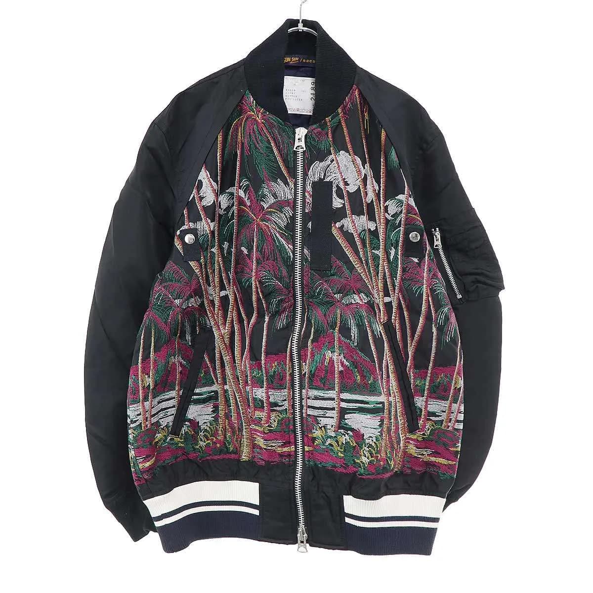 sacai サカイ×サンサーフ 20SS MA-1 エンブロイダリーボンバージャケット 20-02189M