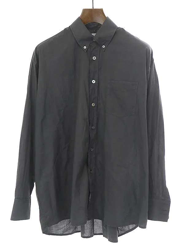 OUR LEGACY アワーレガシー BORROWED BD SHIRT BLACK コットンボイルシャツ