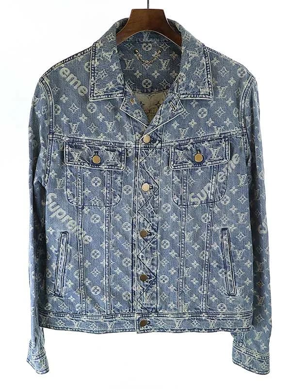 LOUIS VUITTON ルイヴィトン ×シュプリーム 17AW Jacquard Denim Trucker Jacket ジャガードデニムトラッカージャケット