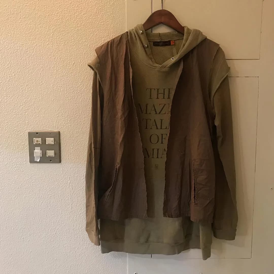 UNDERCOVER UNDERCOVERISM 06SS T期 スタッズ装飾レイヤードプルオーバーパーカー