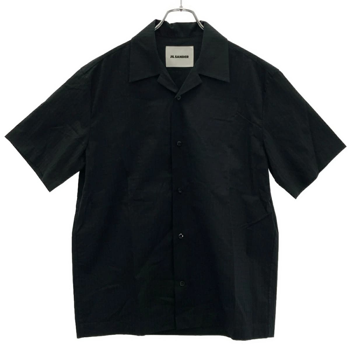JIL SANDER ジルサンダー 25AW コットンポプリンチェックオープンカラーシャツ