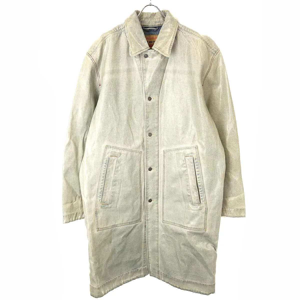 DIESEL ディーゼル 22AW D-ROKU-LONG-FSB ライニングデザインコーティングデニムコート