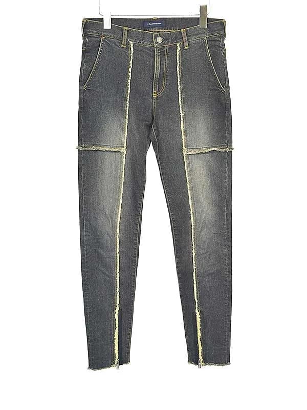 UNDERCOVER ジョン アンダーカバー 19AW 裾ジップハギストレッチデニムパンツ