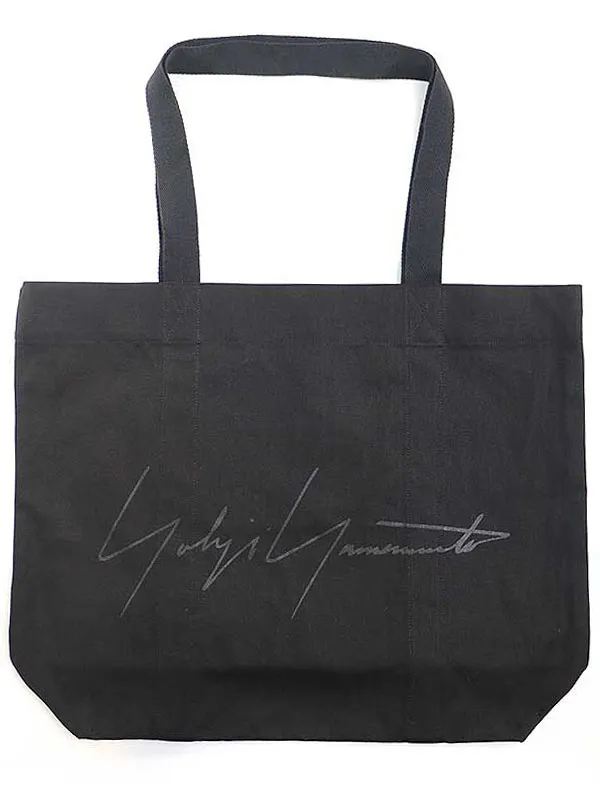Yohji Yamamoto ヨウジヤマモト シグネチャーロゴキャンバストートバッグ