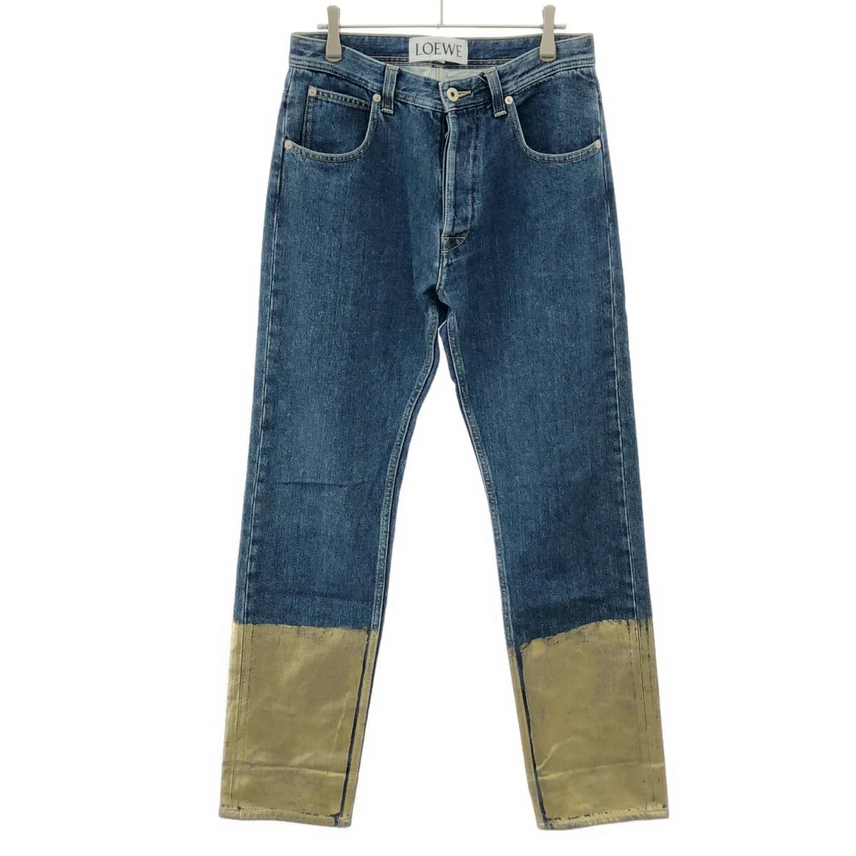 LOEWE ロエベ Gold Cuff Fisherman Jeans コーティングデニムパンツ 2038843